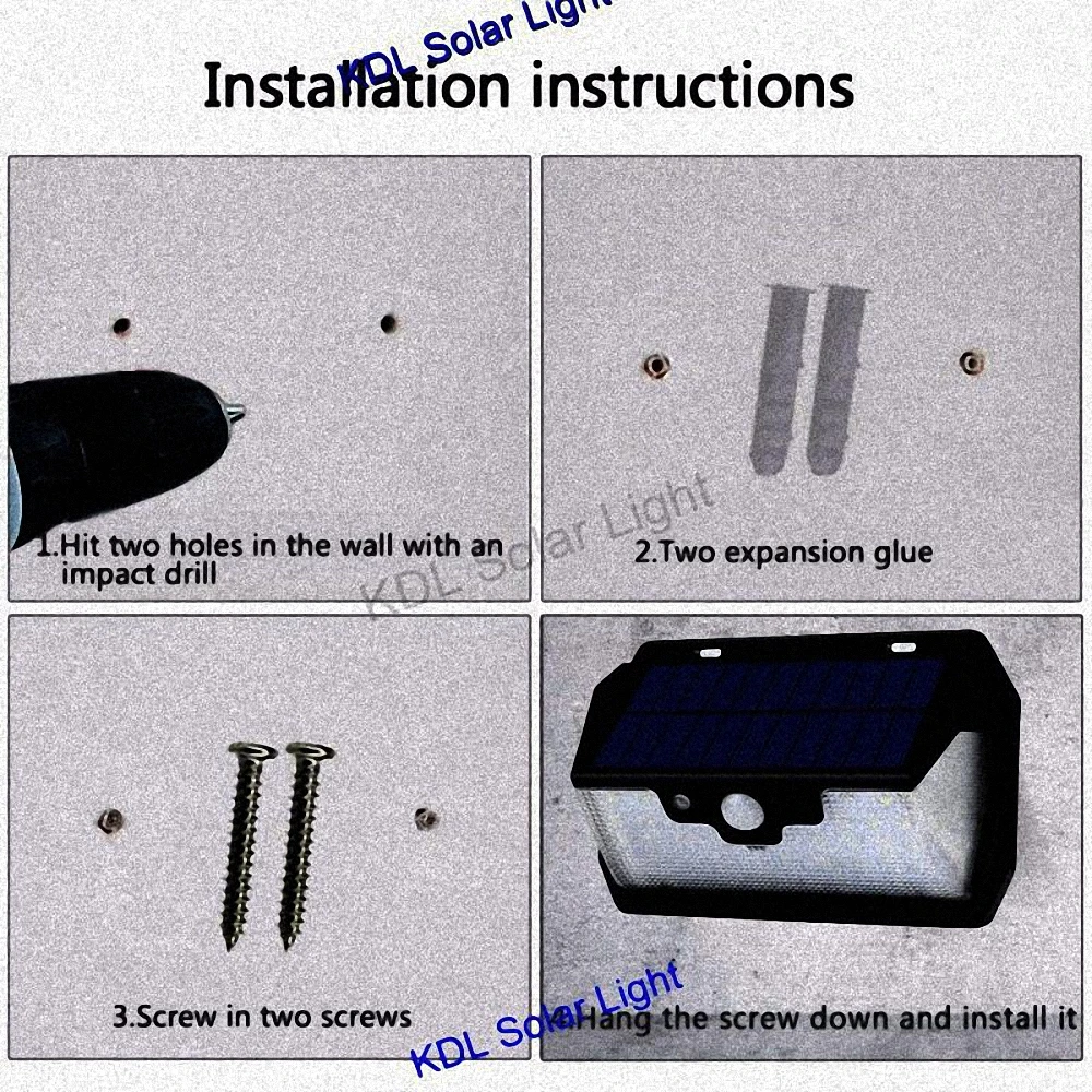 55 светодиодов Солнечный свет с дистанционным управлением радар 3 боковое