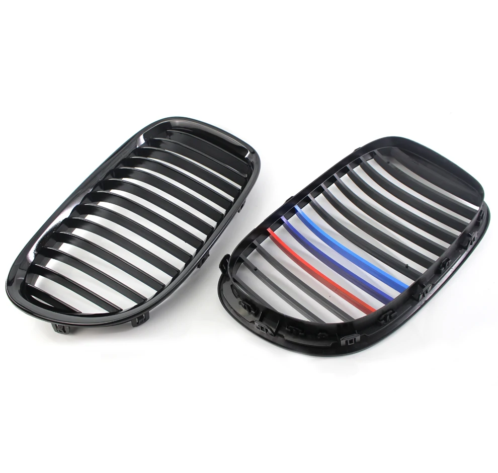 Глянцевая черная Решетка переднего бампера M Style для 2009-15 BMW F01 F02 740i 760i решетка |
