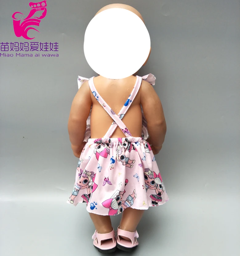 Одежда для куклы-младенца, джинсовая жилетка, комплект из рубашки и юбки; для 18-дюймовой девушки жакет для куклы футболка и короткое платье, комплект