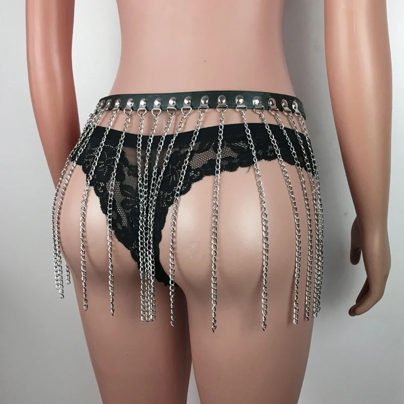 Ремень женский с металлической цепочкой и кисточками | Аксессуары для одежды