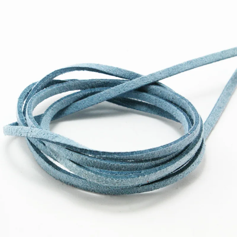 Шнур кожаный плоский из искусственной замши 3 мм 1 м/лот 17 цветов | Дом и сад