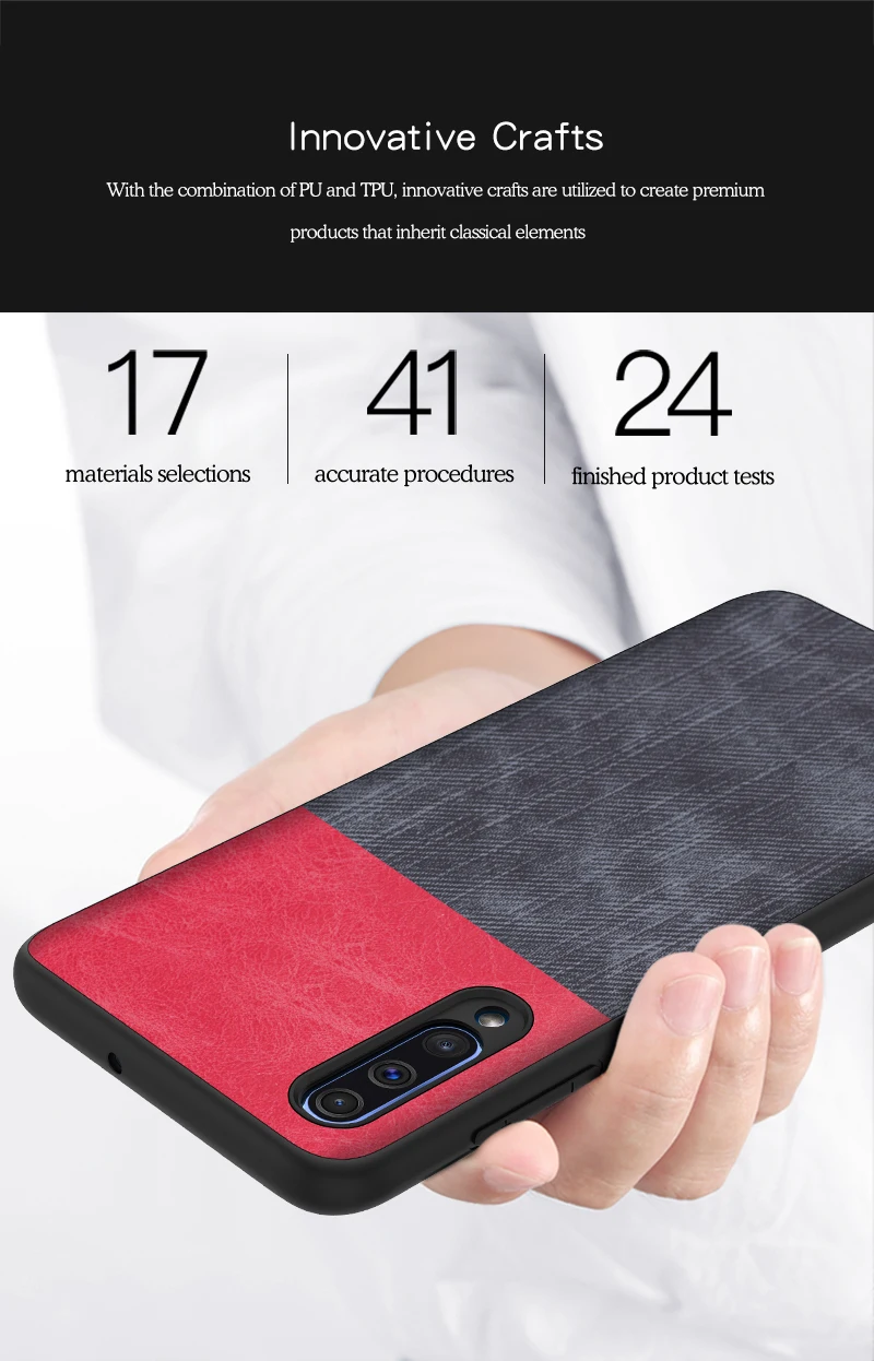 Для samsung Galaxy A50 A30 A10 чехол Роскошный мягкий ТПУ Край + твердая ткань текстура