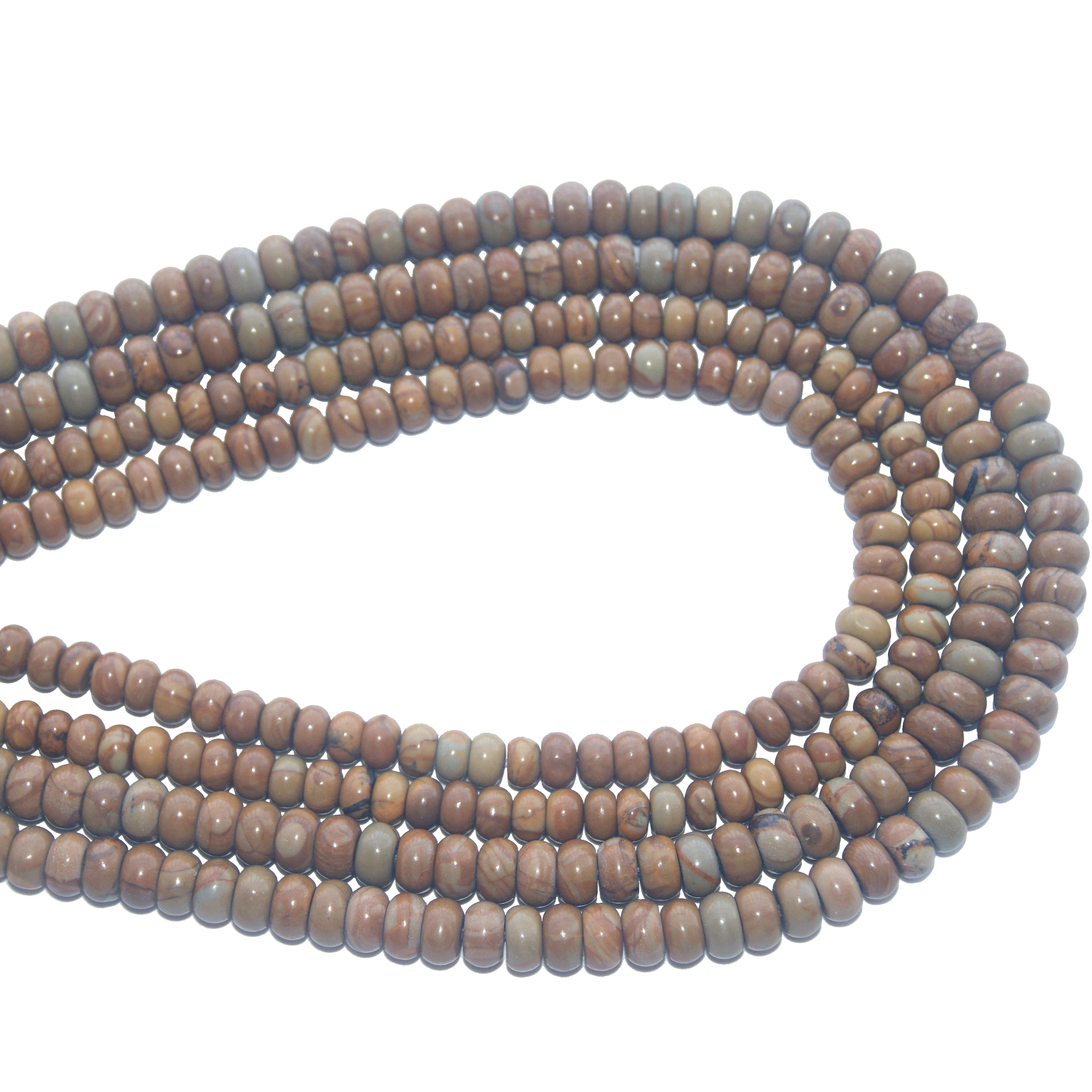 Wholesale 6 8 MM Natural Wood Stripes Stone Spacer Rondelle Loose Beads For Jewelry Making DIY Bracelet Necklace Material | Украшения и