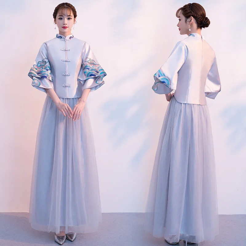 Невесты китайский стиль Cheongsam розовый Свадьба Qipao Винтаж восточный, Азиатский красота платье Длинные вечерние платья для женщин S-XXL