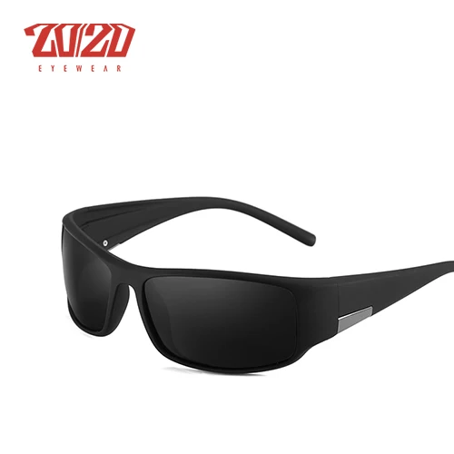 C02 MatteBlack Smoke 20/20 Марка Дизайн Поляризованные Мужские Солнцезащитные Очки Черный Прохладный Винтаж Мужские Солнцезащитные Очки Оттенки Очки Gafas asculos PL334 - Цвет линз: C02 MatteBlack Smoke