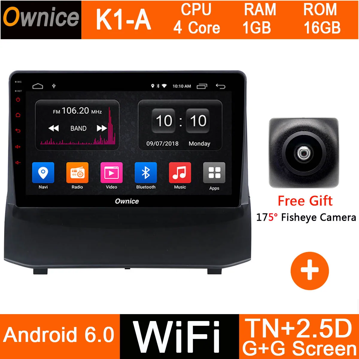 K1-A " ips Android 9,0 автомобиль радио стерео для форд фиеста 2009 2010 2012 2013 8 core автомобильный DVD gps плеер, 4 Гб+ 32G CarPlay - Цвет: K1-A