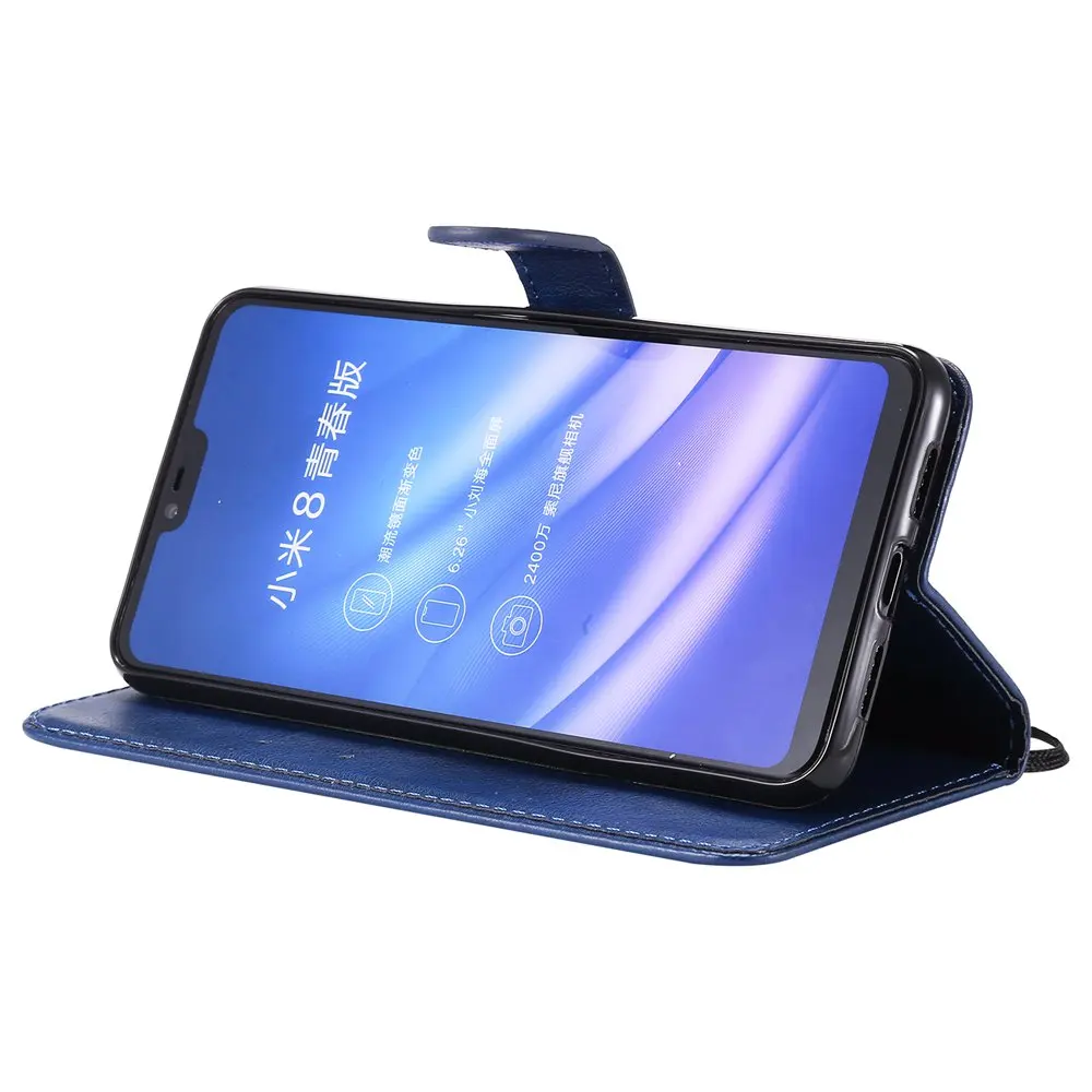 Роскошные из искусственной кожи чехлы для сяо ми M1808D2TG mi 8 Lite Чехлы магнит кошелек