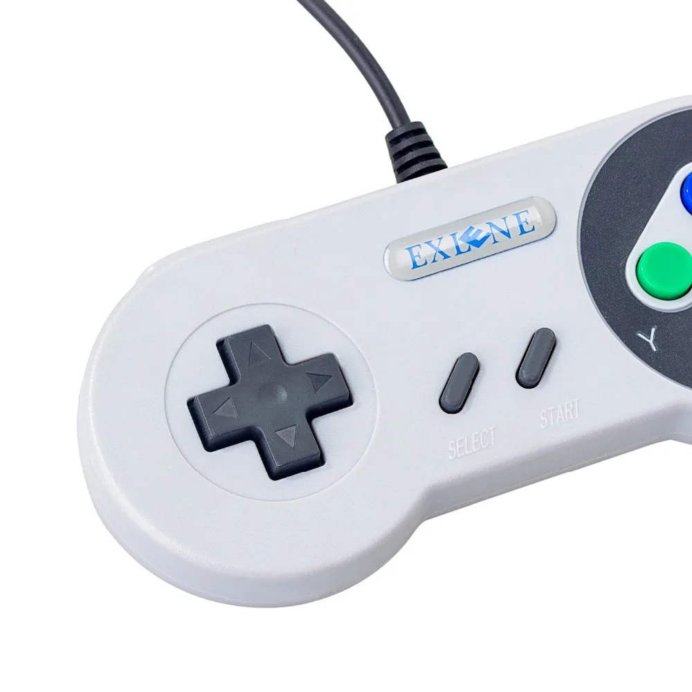 Exlene Snes USB контроллер супер классический геймпад Snes джойстик с 3 м кабелем для ПК Windows Ubuntu Raspberry Pi 3 Retropie sega