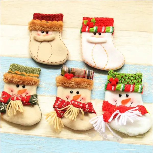 Прекрасный небольшой Рождественские носки рождественские украшения Одежда на