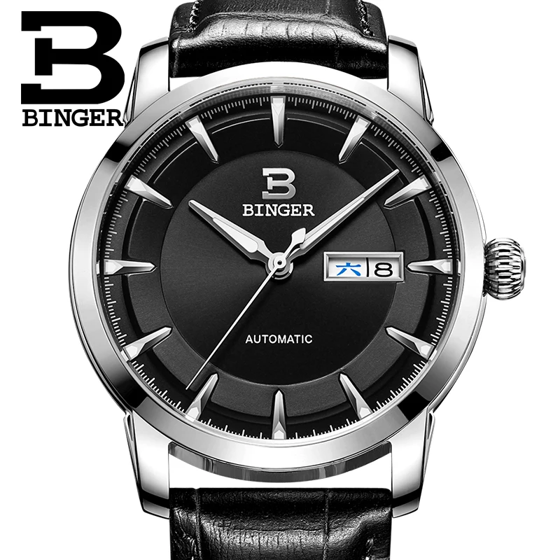 Reloj Hombre Switzerland мужские часы Автоматические Механические БИНГЕР Роскошные