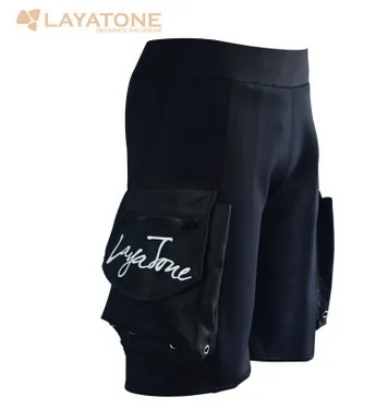 NEW 3mm SCR Neoprene Black Scuba Waterproof Diving Surfing Wetsuit Shorts with Pocket For Men Quick-Dry Bathing BeachSwim Trunks