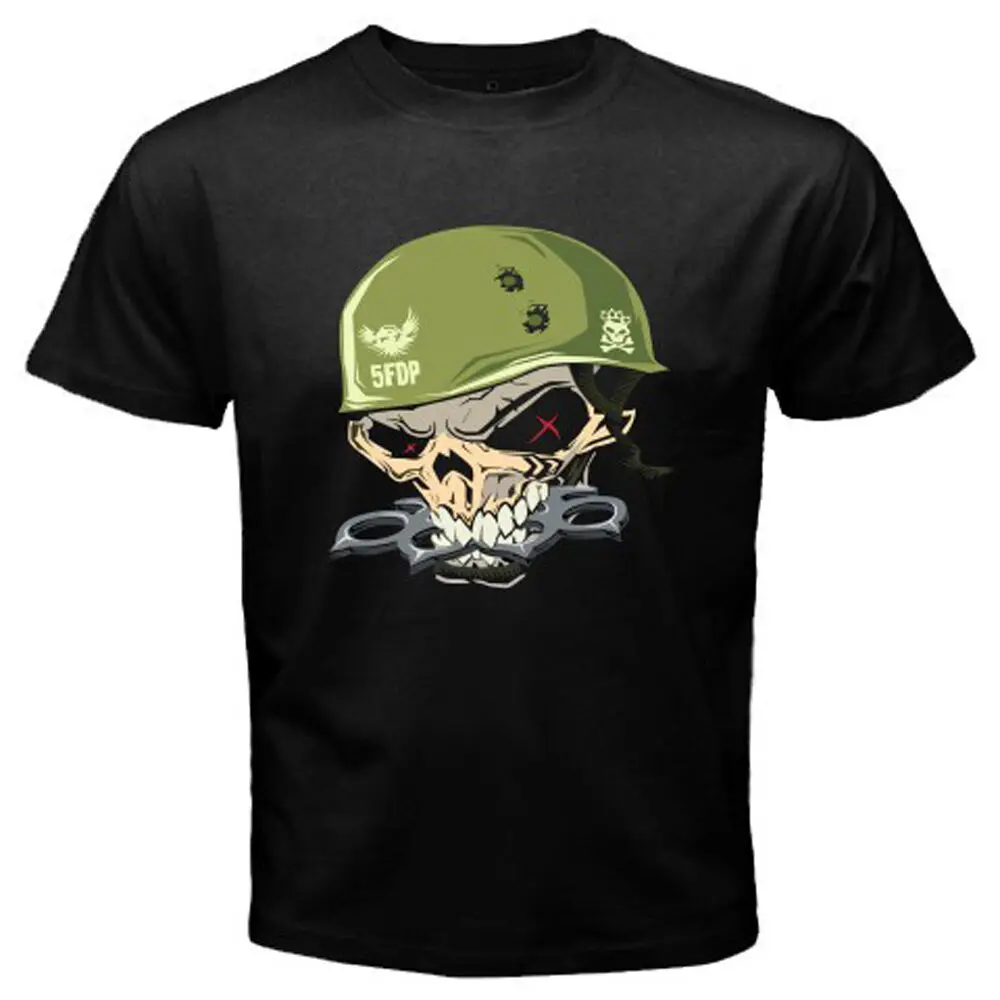 Новинка 5FDP пять пальцев смерти удар череп армейский Логотип Мужская черная