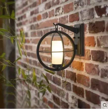 Simple outdoor waterproof balcony aisle terrace store wall lamp creative globe sun room | Лампы и освещение