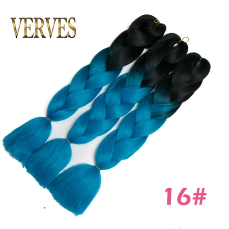 P4/30 VERVES 5 шт./лот синтетические двухцветные высокотемпературные волокна Омбре плетение волос 24 дюймов Крупногабаритные косички для наращивания волос - Цвет: P4/30