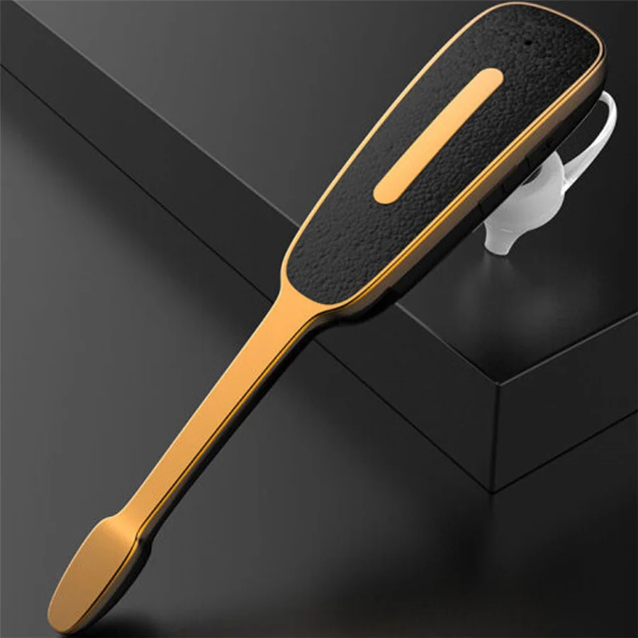 Black-Gold Briame бизнес Bluetooth наушники беспроводные Bluetooth наушники с микрофоном громкой связи стерео наушники цепляющиеся за уши для мобильного телефона - Цвет: Black-Gold