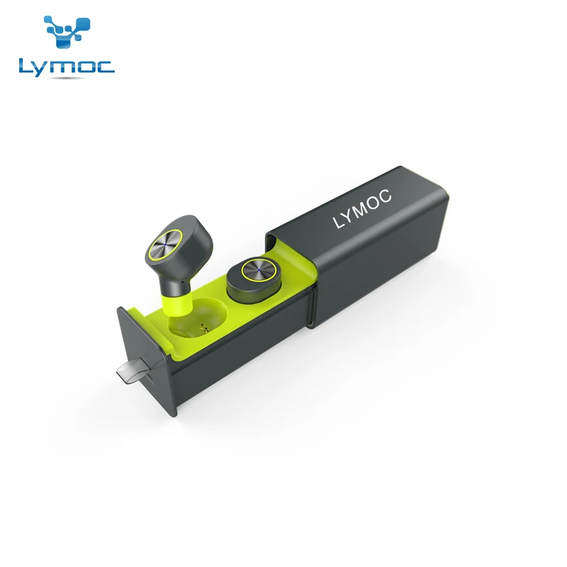 Green Lymoc GW10 TWS мини беспроводные наушники Bluetooth наушники магнит V5.0 гарнитура с HD микрофоном громкой связи для iPhone samsung Xiaomi - Цвет: Green