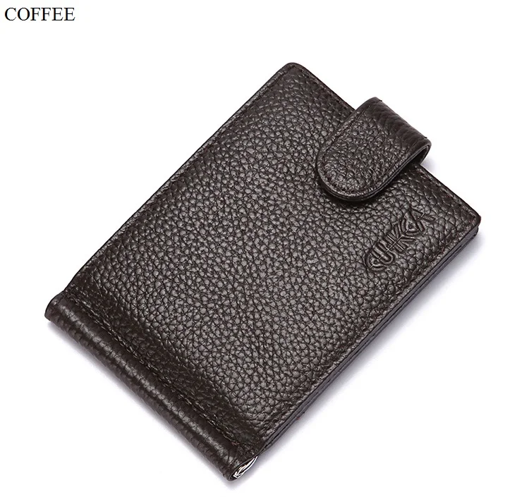Coffee Бренд rfid мужской женский кожаный бумажник деловой классический дизайнерский женский короткий тонкий кошелек качественный кредитный футляр для удостоверения личности Кошелек - Цвет: Coffee