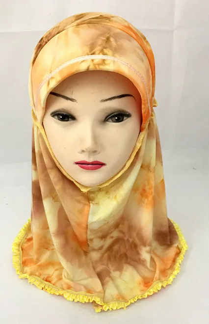 Детский хиджаб с мусульманским принтом для девочек бандана модный мусульманский