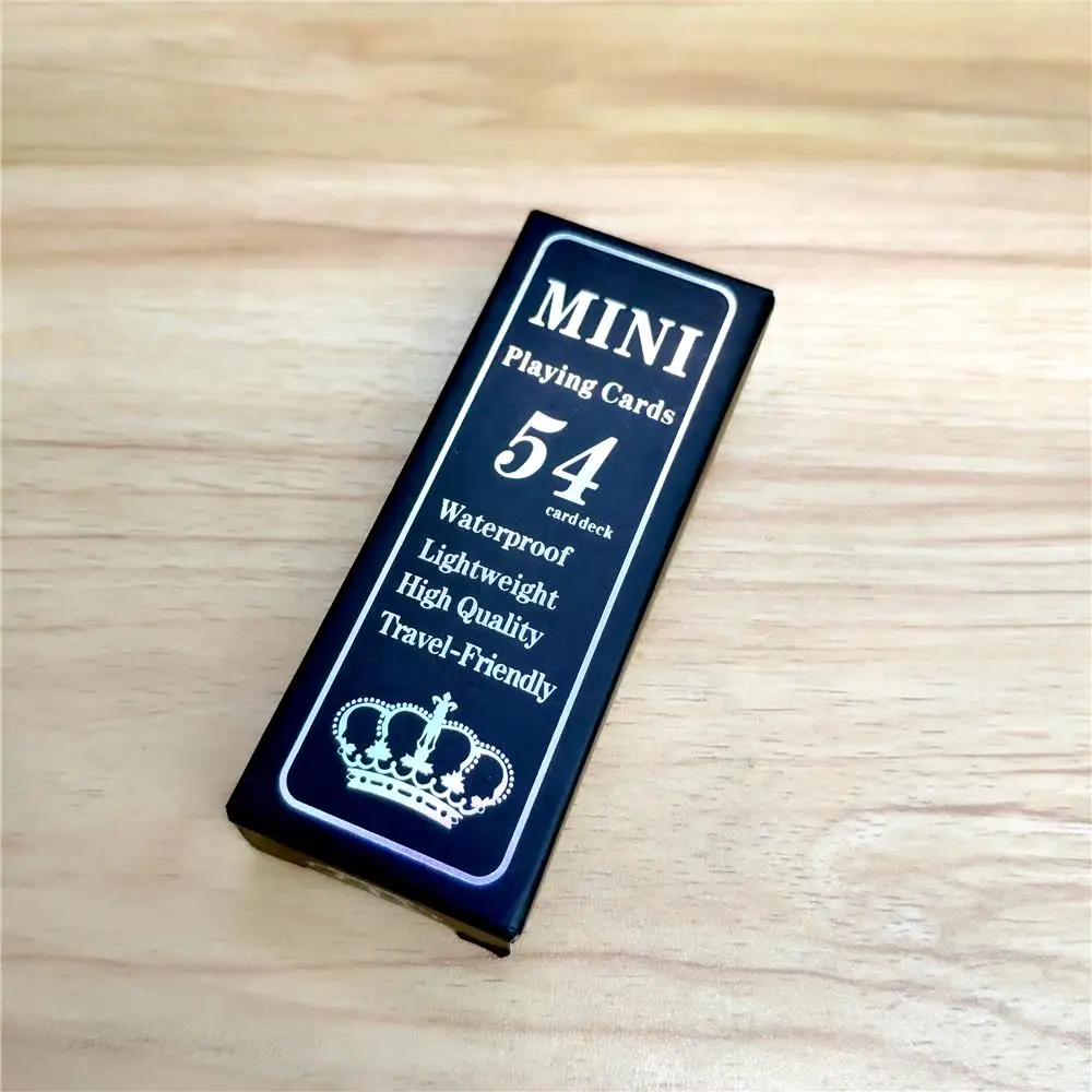 54 карты/колода новый узор пластиковые водонепроницаемые мини черные игральные