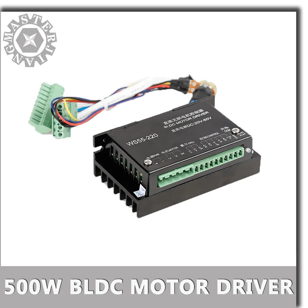 Для ЧПУ 500W бесщеточный электродвигатель вращения шпинделя WS55 220 DC20 50V Драйвер