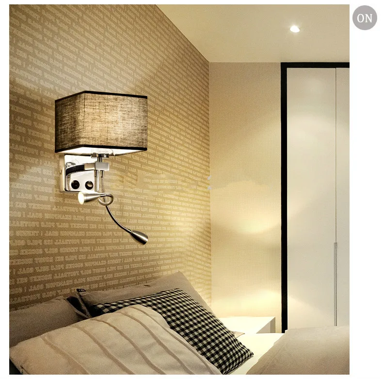 Новый гибкий шланг светодиодный настенный светильник 2 Вт серебристый с тканью