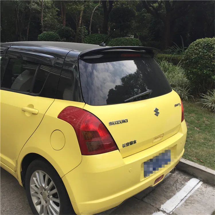 Для Swift спойлер 2008- Suzuki Swift спойлер YCK ABS Пластиковый материал заднее крыло автомобиля Цвет задний спойлер