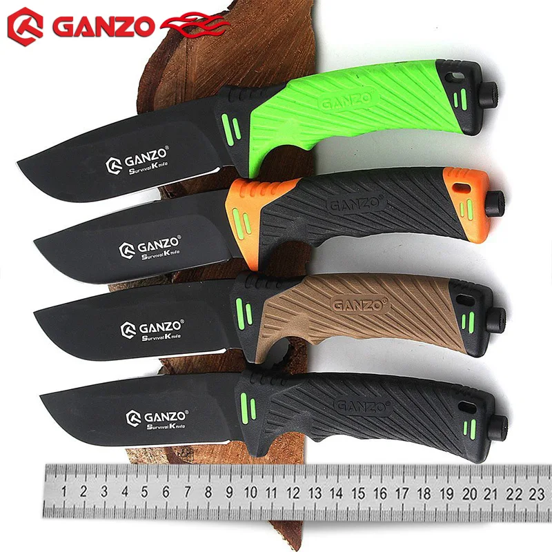 Горячая GANZO G8012 нож с фиксированным лезвием с резкой веревкой резак для кемпинга охоты выживания тактические ножи для бушкрафта Мультитул