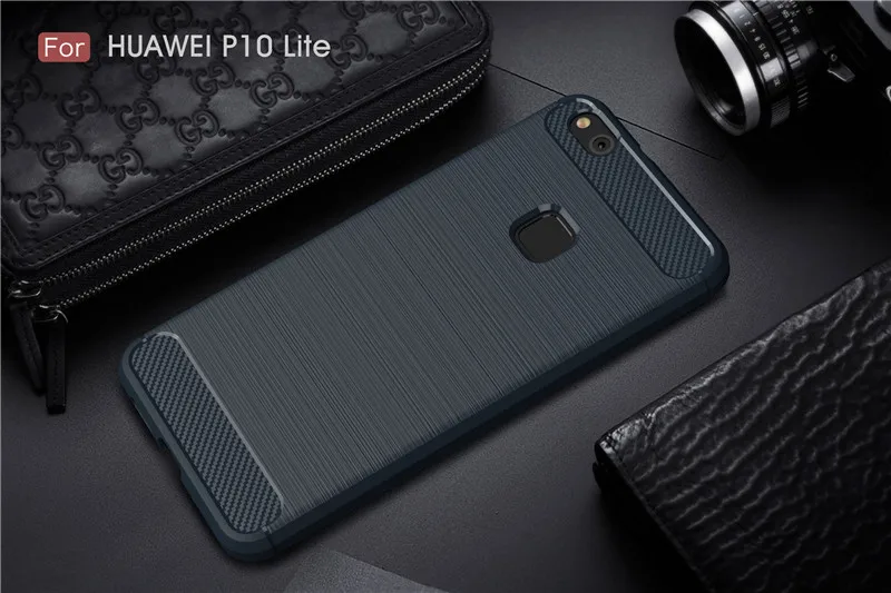 Huawei P10 Lite чехол huawei P10 Lite чехол TOMKAS модный силиконовый чехол для телефона s для huawei P10 Lite TPU текстура углеродного волокна