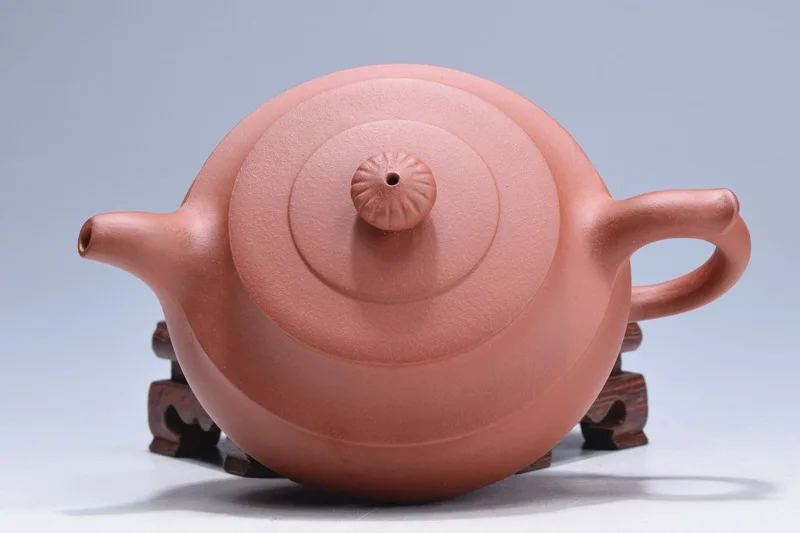 Сырой руды известный Полный ручной темно-красный эмалированный керамический чайник прозрачная цементная чаша Хризантема горшок в будет продукт горшок