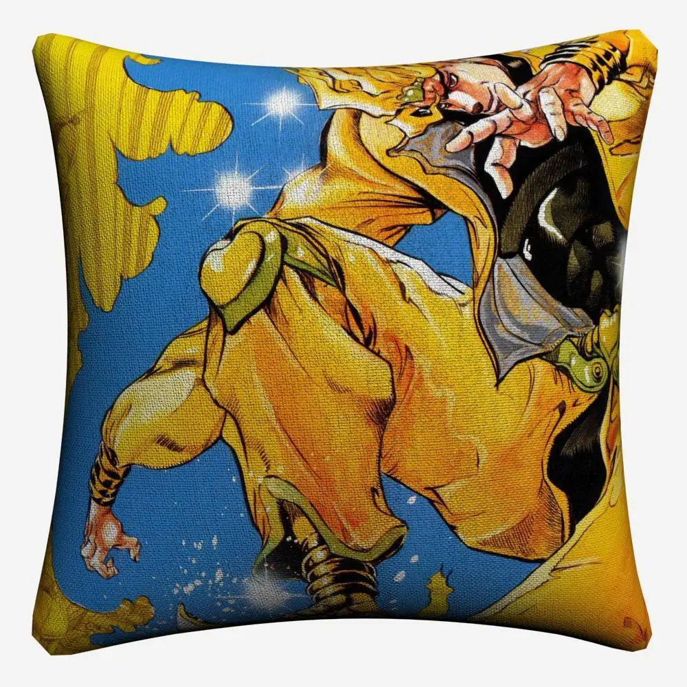 Dio Брандо Jojo Аниме Фигура декоративная льняная подушка для дивана размером 45*45 см наволочка домашний декор Чехлы на диванные подушки, подушки - Цвет: 3