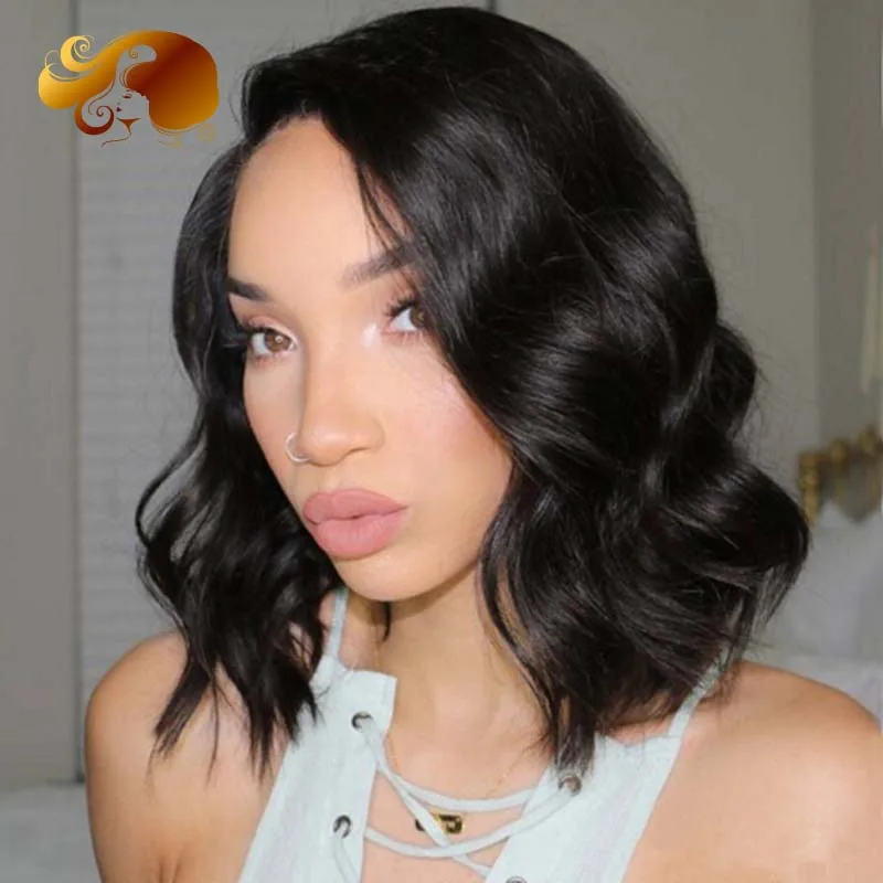 Малайзийские Виргинские Волосы Парик Объемная Волна Бот Сократить Бесклеевого