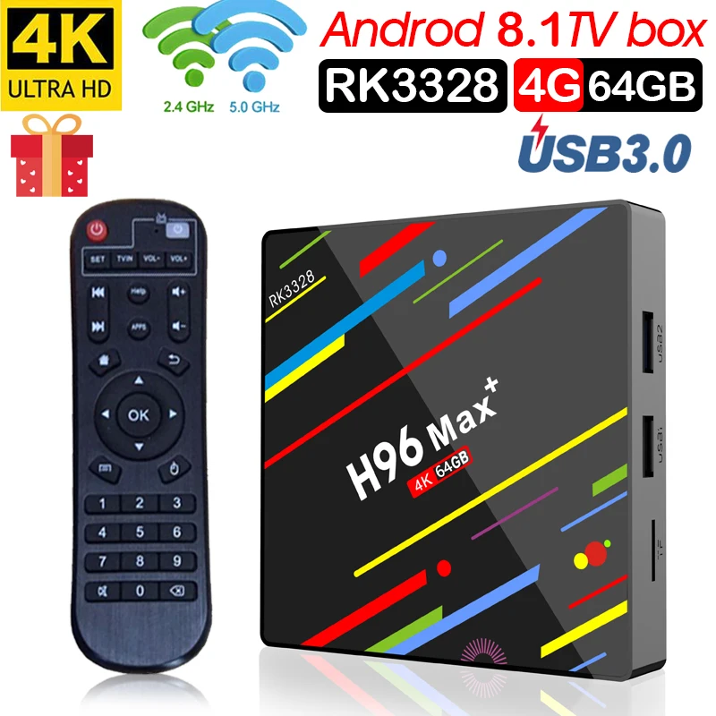 H96 Max plus Smart TV box Android 8 1 IPTV поддерживает 4 K Гб di RAM 32 64 ROM wiFi 2 4G/5G & BT Box pk X96|ТВ-приставки и