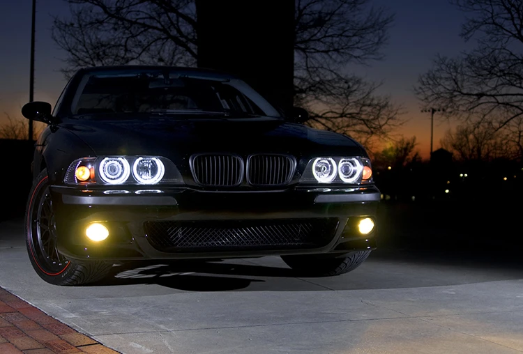 

For BMW 5 series E39 OEM 2001-2003 Multi-color Led Angel Eyes Kit RGB Halo Rings Daytime Running Light DRL