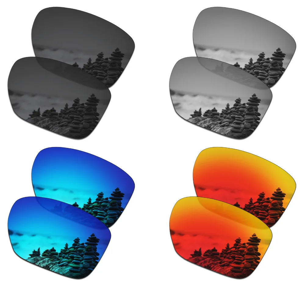 

SmartVLT 4 Pairs Polarized Sunglasses Replacement Lenses for Oakley Sliver XL - 4 Colors