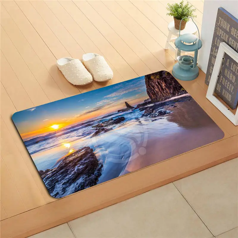 W620 #33 Пользовательские Красивый закат в ночь Коврик Домашнего Декора Двери