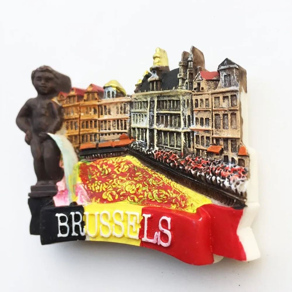 BABELEMI Belgium Brussels Fridge Magnet Souvenir Sticker Manneken Pis Refrigerator Decoration Accessories Message Holder|Магниты на