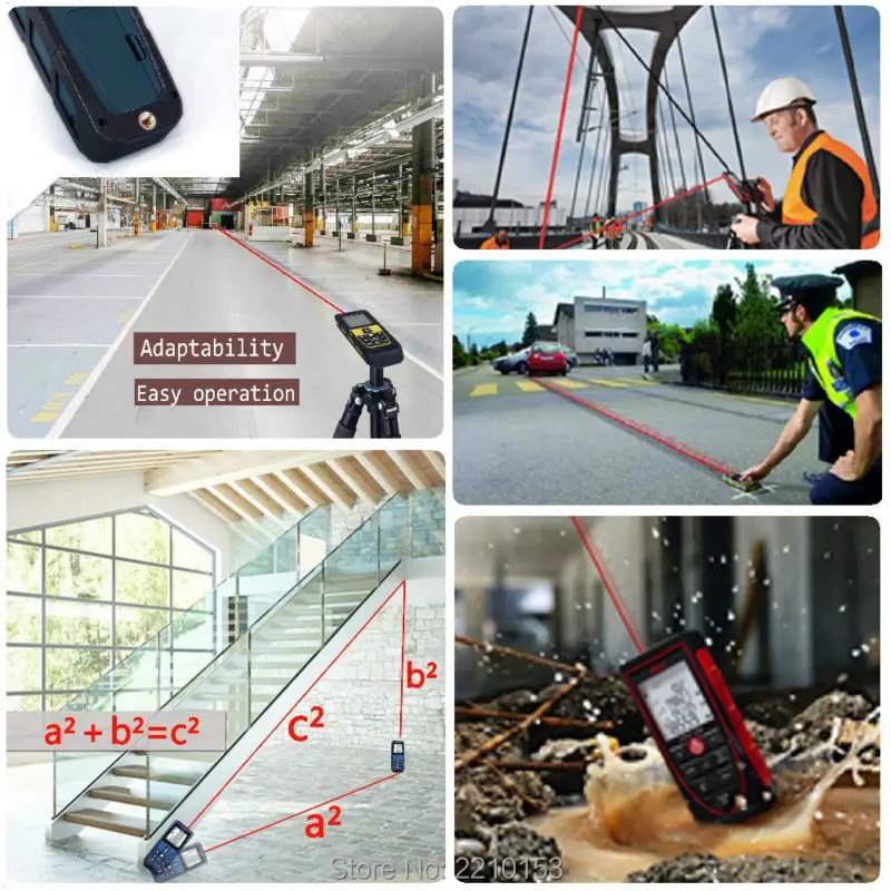 Лазерный дальномер Darkblue с областью измерения/объемом 131ft (40 m)/196ft (60 m)/262ft (80 m)/328ft (100