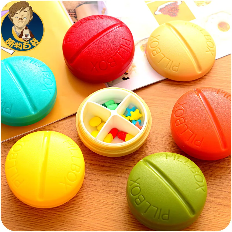 Конфетная однотонная симпатичная коробка для таблеток медицинский Дорожный