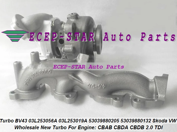 Фото Турбо BV43 03L253019A 03L253056A 03L253016F 03L253019N для Audi A3 VW Eos Golf 5 6 Passat B6 Tiguan PQ35 PQ46 CBAA CBDB 2.0L TDI №2