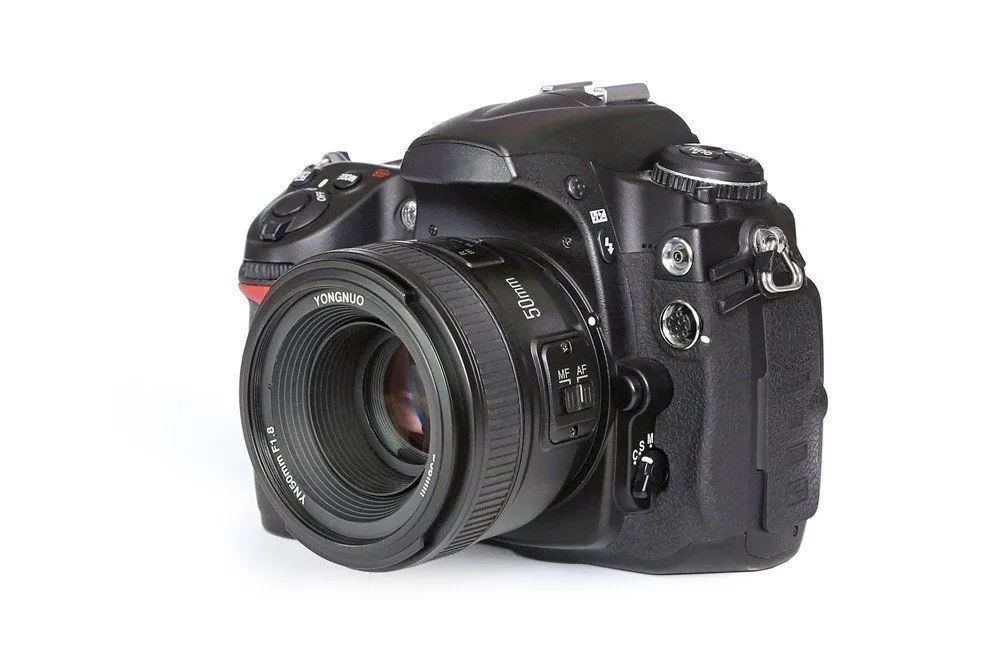 Светодиодная лампа для видеосъемки YONGNUO YN50mm F1.8 с фиксированным фокусным расстоянием большой апертурой Автофокус Объектив для Nikon D800 D300 D700 D3200 D3300 D5100 D5200 D5300 DSLR Камера объектив