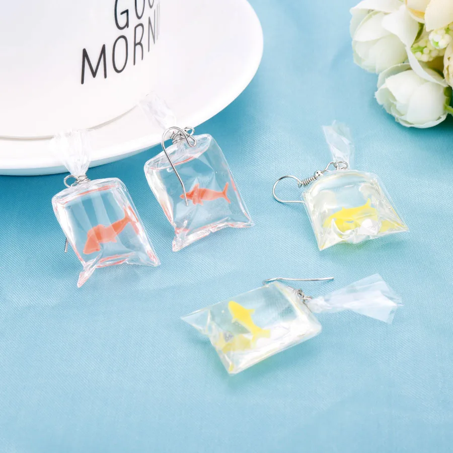 Женские серьги-подвески в виде рыбьего мешка | Украшения и аксессуары