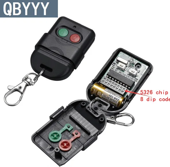 

QBYYY 5pcs Singapore malaysia 5326 433mhz dip switch auto gate duplicate remote control key fob