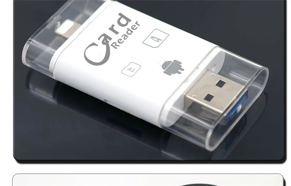 3 в 1 SD TF кардридер iOS Micro USB 2,0 Android мульти-система совместимый адаптер портативный считыватель карт для iPhone samsung iPad