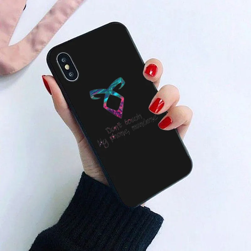 TPU Shadowhunter ANGELIC RUNE Мягкий силиконовый прозрачный чехол из материала TPU чехол для iPhone 4S 5S 5C 6 6S 7 Plus X 10 XS XR XS Max 11Pro MAX - Цвет: TPU