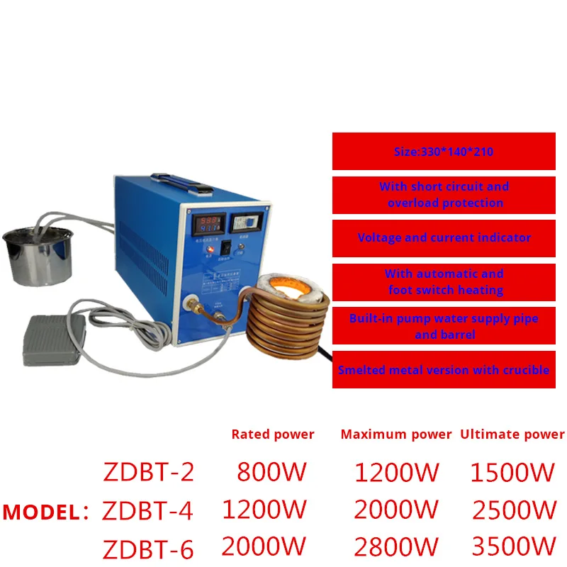 

ZVS High-frequency Induction Heater Machine Metal Smelting Furnace High Frequency Welding Metal Quenching Equipment Low-voltage