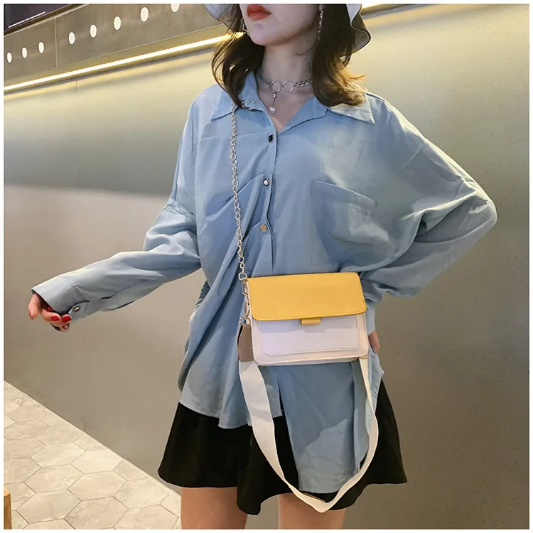 SMOOZA Mini Lederen Кроссбоди Tassen для Vrouwen Groene Keten Schouder Tas Dame Reizen Portemonnees en Handtassen сумка