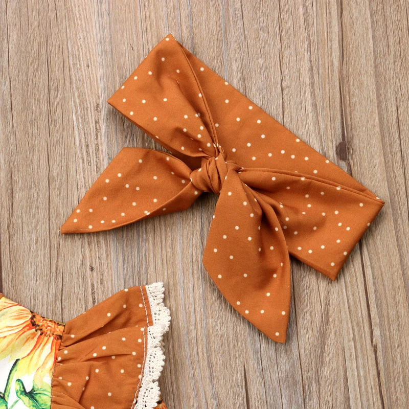 Комплект из 2 предметов для новорожденных девочек комбинезон с длинными рукавами