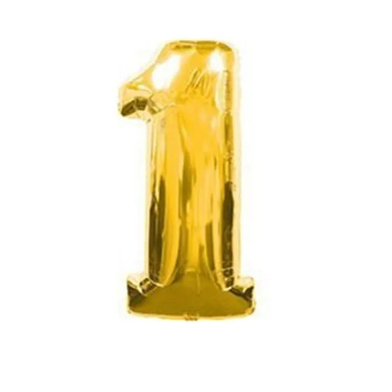 16 дюймов цвета: золотистый серебристый номер Фольга Воздушные шары цифра