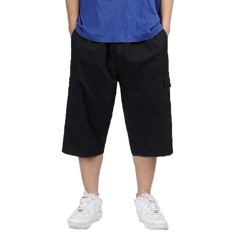 Plus Size 3XL 4XL 5XL 6XL Men's Loose Style Summer Dress Solid Color Shorts Fashion Big for Man 46 | Мужская одежда
