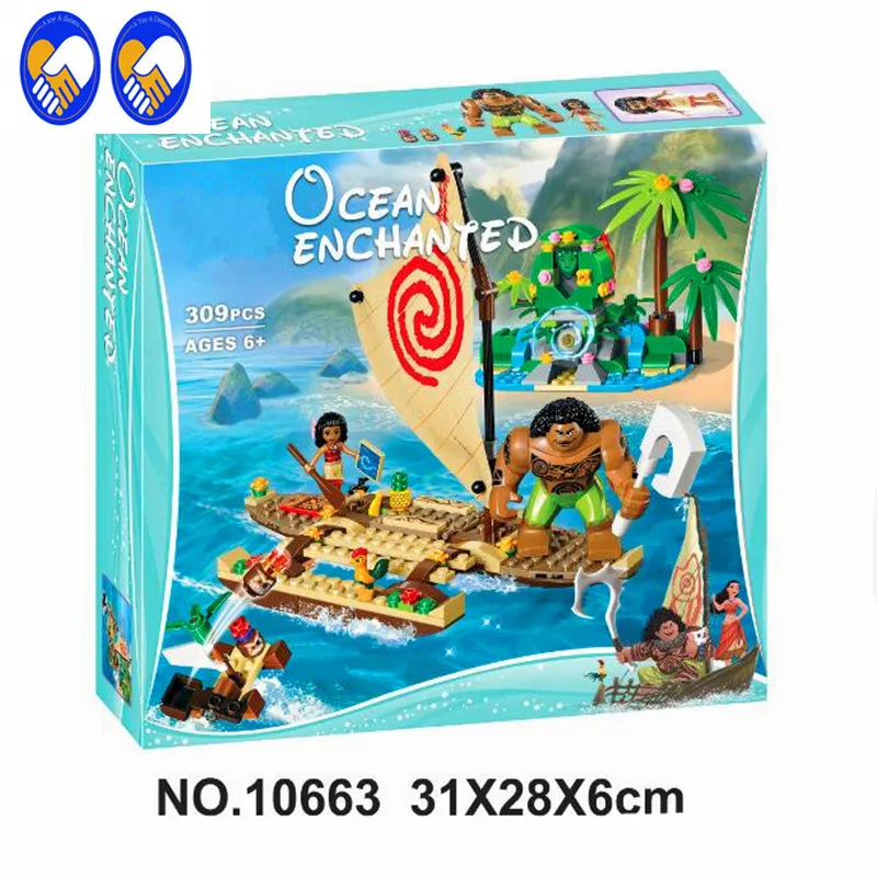 Игрушка мечта 10663 принцесса серии Моана океан Voyage здания Конструкторы